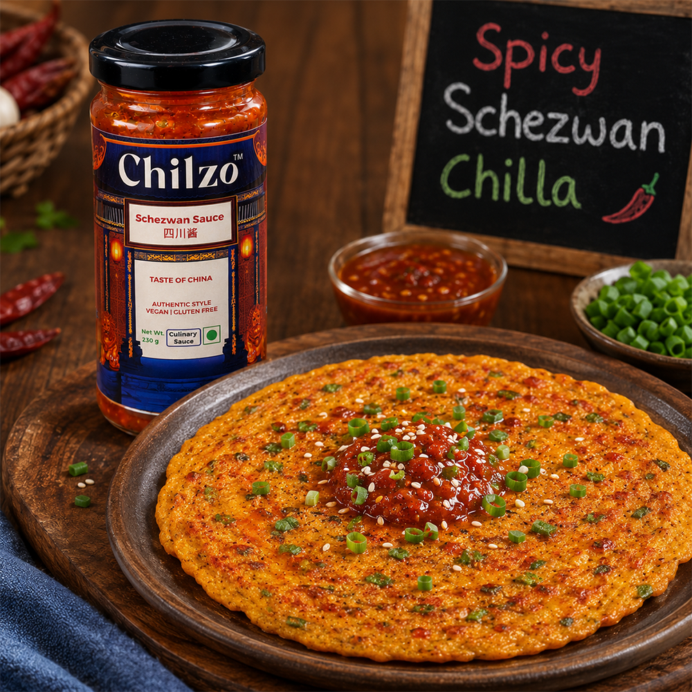 How to Make Spicy Schezwan Chilla That Will Blow Your Mind!