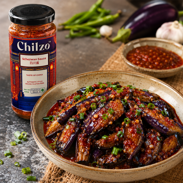 Make Spicy Eggplant with this Schezwan Eggplant Recipe