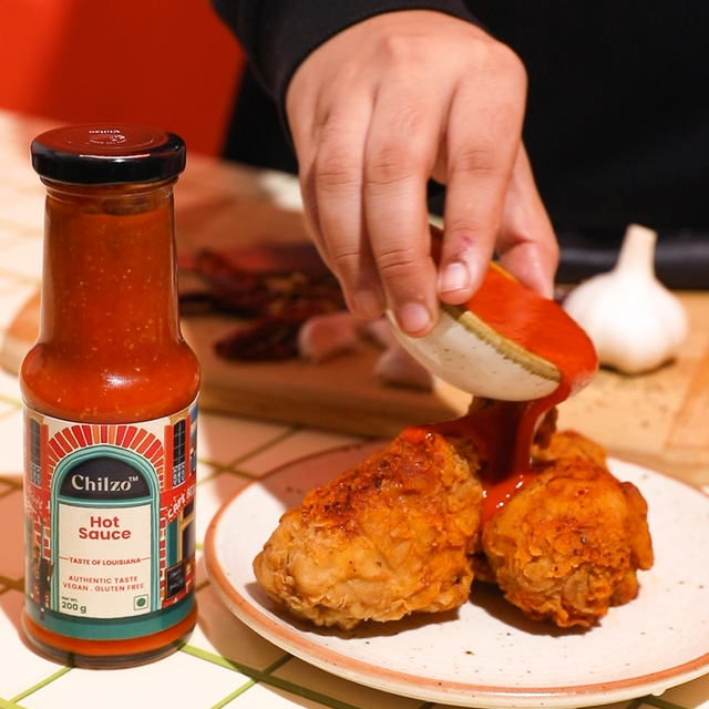Spicy Fried Chicken with Chilzo's Hot Sauce