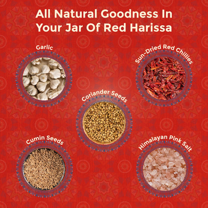 Chilzo Red Harissa Sauce | Gluten-Free | Vegan | North African Chili Paste