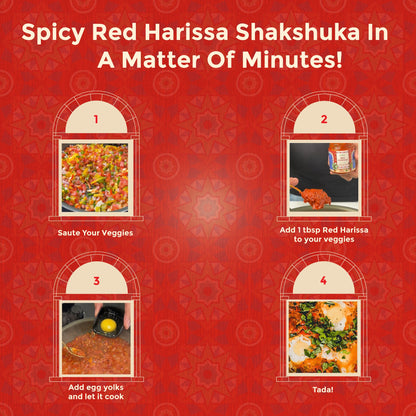Chilzo Red Harissa Sauce | Gluten-Free | Vegan | North African Chili Paste