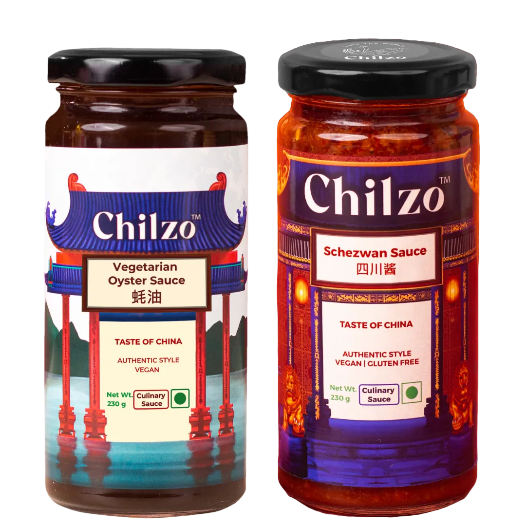 Chilzo Stir-Fry Duo- Veg Oyster Sauce and Schezwan Sauce