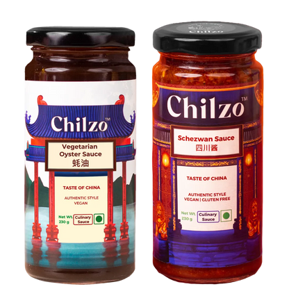 Chilzo Stir-Fry Duo- Veg Oyster Sauce and Schezwan Sauce