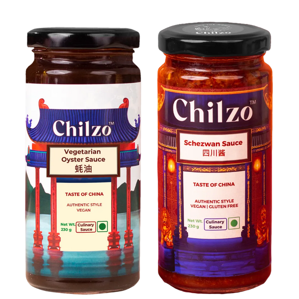 Chilzo Stir-Fry Duo- Veg Oyster Sauce and Schezwan Sauce