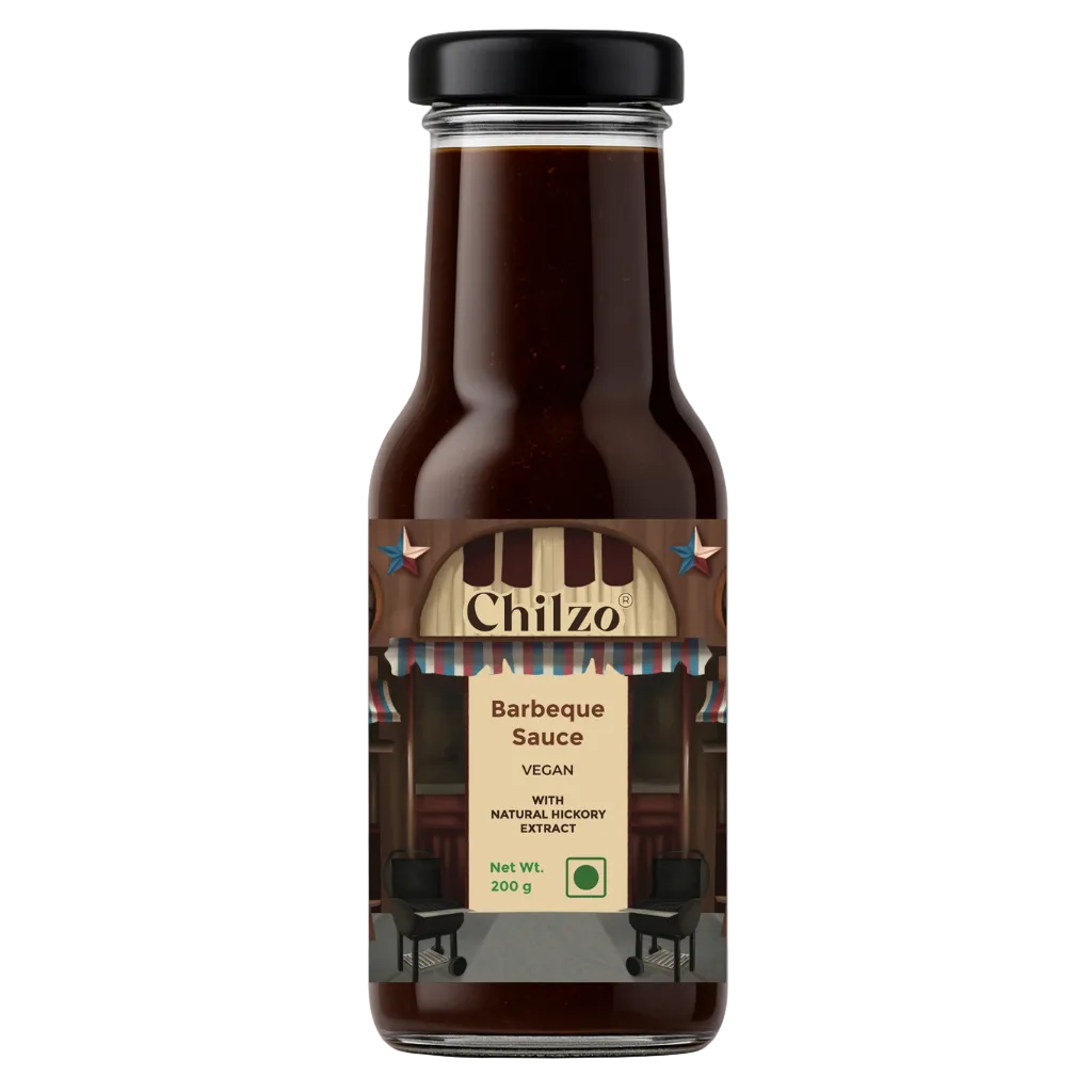 Chilzo Barbecue Sauce- 200 gm |Classic Smoky BBQ Sauce | Brown Sugar Sweetness & Natural Hickory Smoke