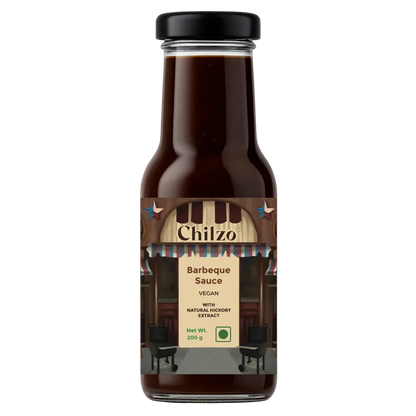 Chilzo Barbecue Sauce- 200 gm |Classic Smoky BBQ Sauce | Brown Sugar Sweetness & Natural Hickory Smoke