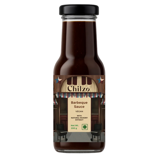 Chilzo Barbecue Sauce- 200 gm |Classic Smoky BBQ Sauce | Brown Sugar Sweetness & Natural Hickory Smoke