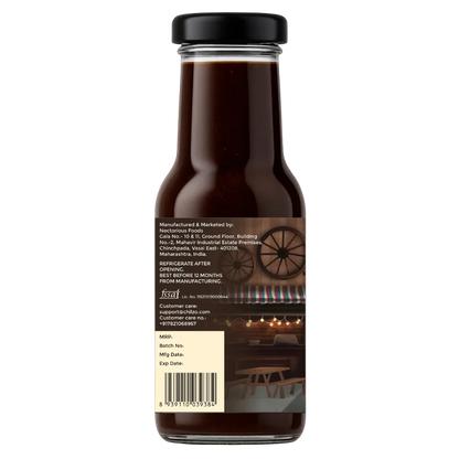 Chilzo Barbecue Sauce- 200 gm |Classic Smoky BBQ Sauce | Brown Sugar Sweetness & Natural Hickory Smoke