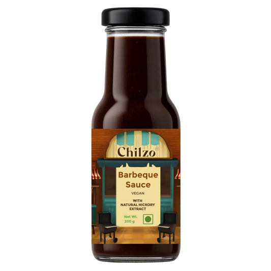 Chilzo Barbecue Sauce- 200 gm |Classic Smoky BBQ Sauce | Brown Sugar Sweetness & Natural Hickory Smoke