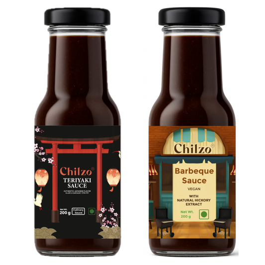 Chilzo Grill & Glaze Duo- Hickory BBQ Sauce + Teriyaki Sauce