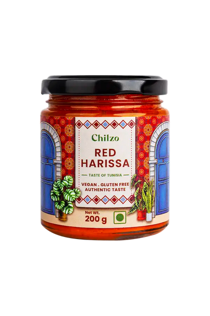 Chilzo Red Harissa Sauce | Gluten-Free | Vegan | North African Chili Paste