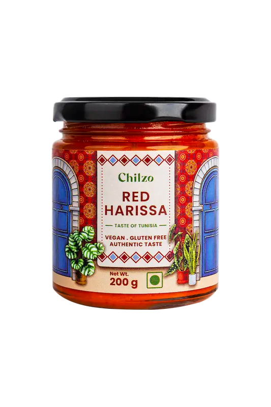 Chilzo Red Harissa Sauce | Gluten-Free | Vegan | North African Chili Paste