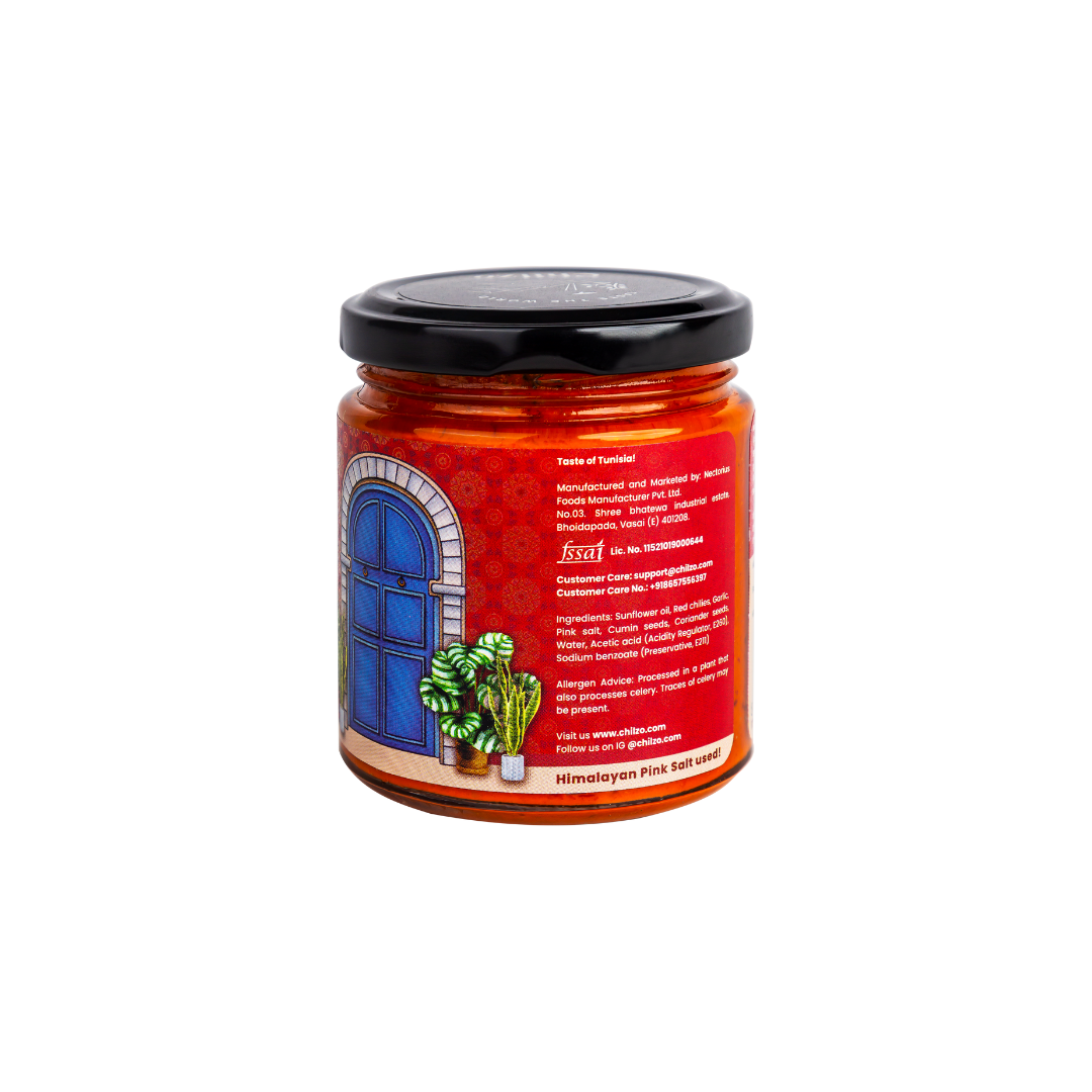 Chilzo Red Harissa Sauce | Gluten-Free | Vegan | North African Chili Paste