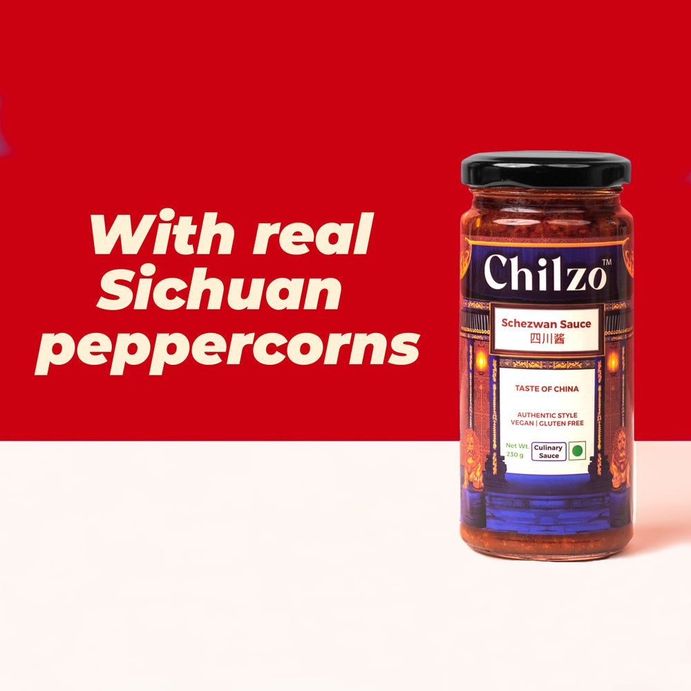 Chilzo Schezwan Sauce - 230 gm | With Sichuan Peppercorns| No added sugar, colors or flavors