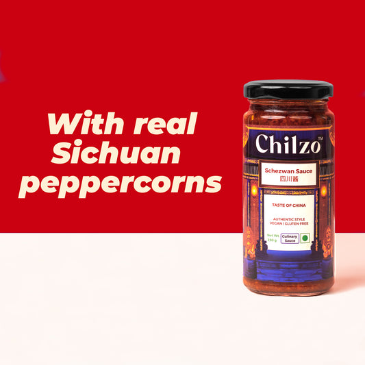Chilzo Schezwan Sauce - 230 gm | With Sichuan Peppercorns| No added sugar, colors or flavors